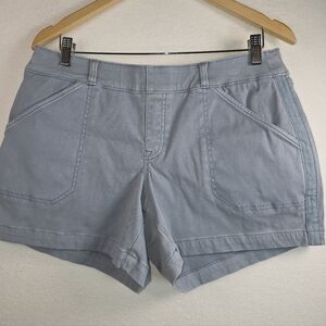Spanx Blue High Rise Twill Stretch Shorts XL – Shaping Tailored Summer Short